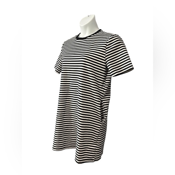 ZARA, Black & White Striped T-Shirt Dress, Straight Fit, XL - Picture 6 of 10